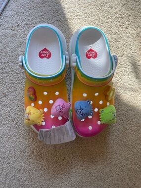 Care Bears women’s Gradient Clog Shoes - Rainbow Yellow Pink